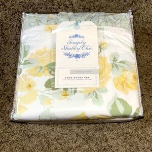 Rachel Ashwell Simply Shabby Chic FLORIS Floral Ruffled Duvet Set - Twin
